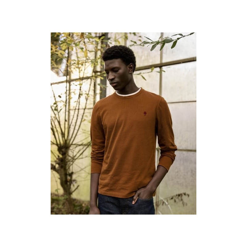 T-shirt Bailly manche longue col rond Marque FAGUO en coton biologique