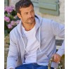 sweat zippé homme marque COCORICO en molleton gratté coton bio