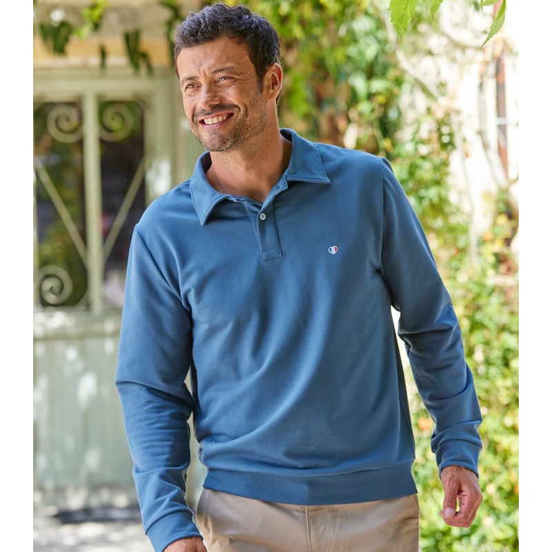 sweat polo homme marque COCORICO en coton bio