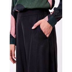 Pantalon Mel évasé en piqué de coton Marque "La Fiancée"