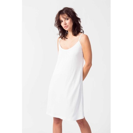 fond de robe blanc modele koro marque skfk viscose ecovero