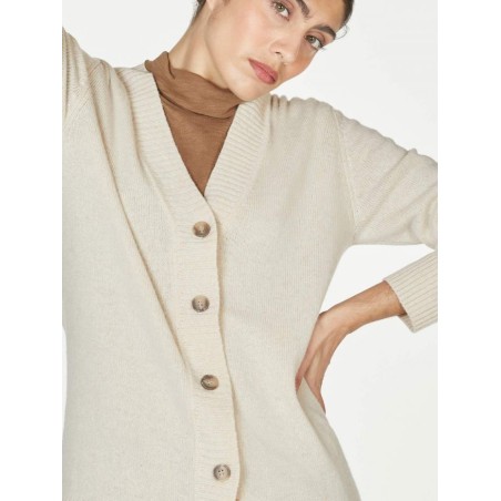 Cardigan en laine d'agneau Modèle Dafney Marque THOUGHT en laine d'agneau et nylon