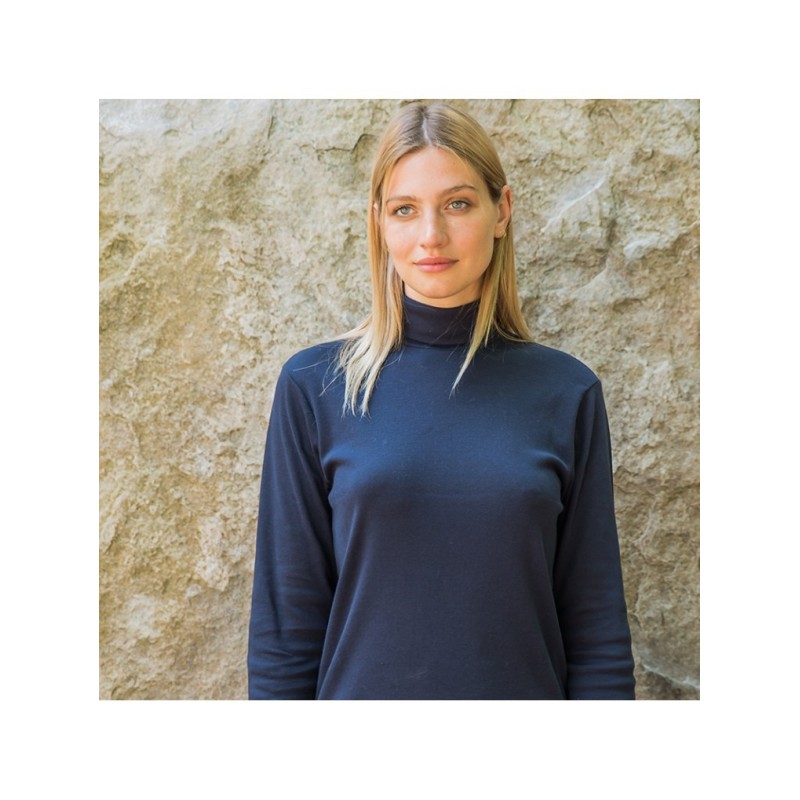 Col roulé modèle mixte en coton Marque BLANC BONNET