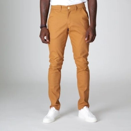 Chino Flexdenim Camel Marque 1083 en coton biologique