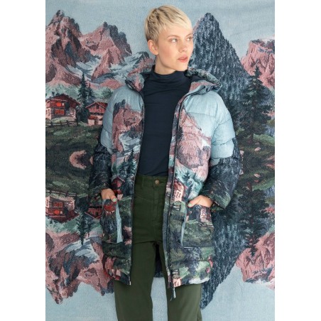 Parka Modèle "Mountain cloud" Marque BLUTSGESCHWISTER en polyester recyclé et polyamide recyclé